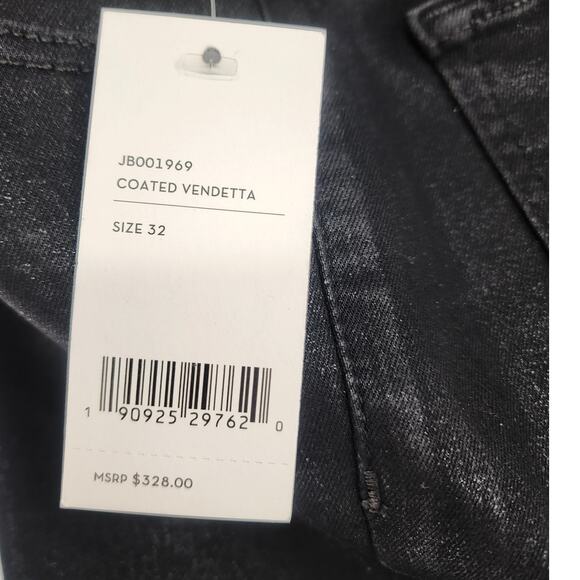 J Brand x Steph Shep Maria Coated Vendetta Lace-Up Jeans Black Size 32 NWT - Picture 5 of 14
